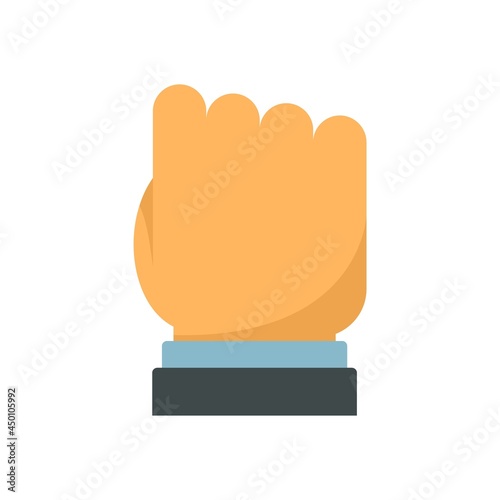 Life skills fist icon flat isolated vector