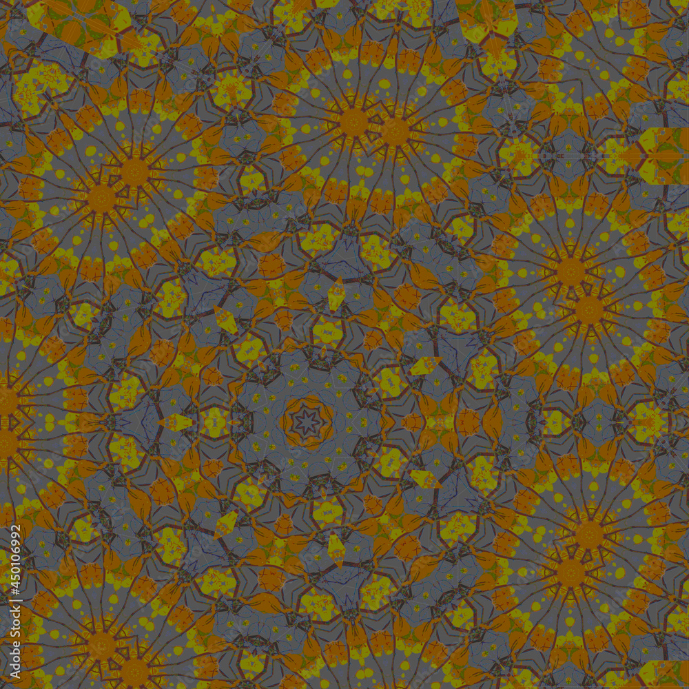 fall birch leaf coloured tile pattern
