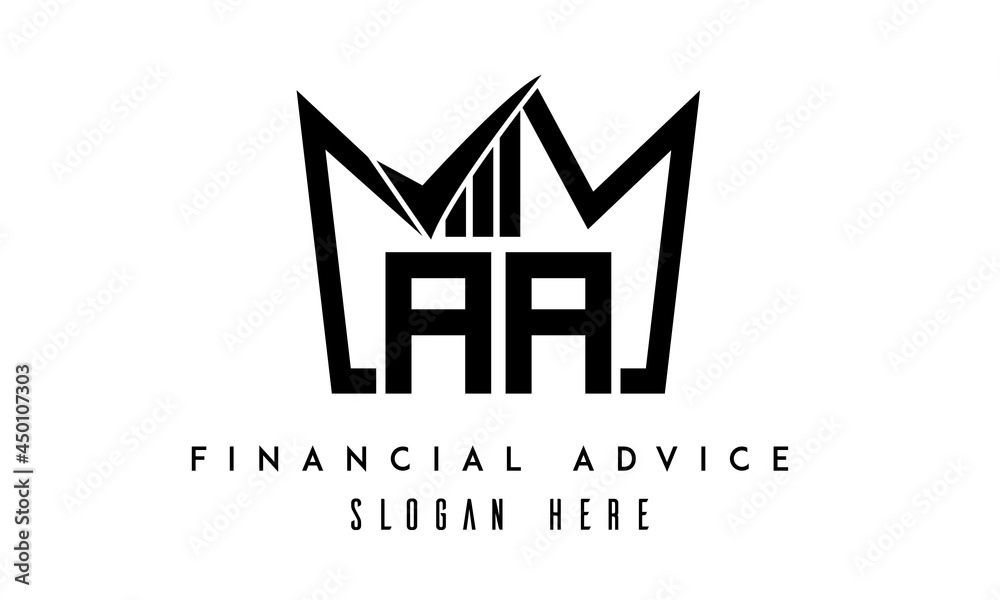 AA financial advice creative latter logo