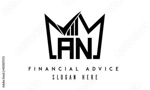 AN financial advice creative latter logo