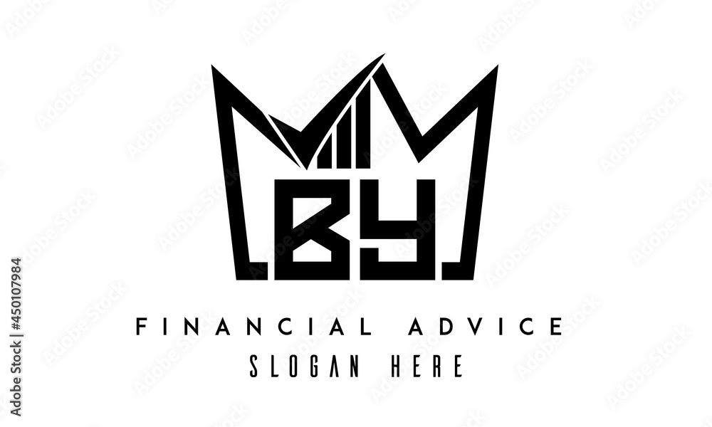 BY financial advice creative latter logo BY financial advice creative latter logo