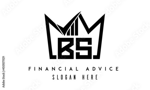 BS financial advice creative latter logo