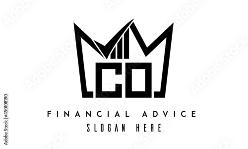 CO financial advice creative latter logo