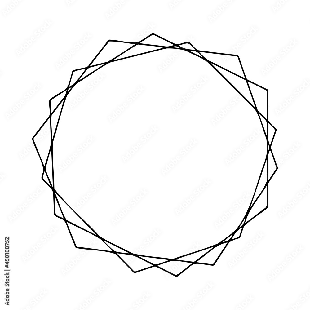 A frame for wedding photos. A black geometric shape. A frame for wedding photos. A black geometric shape.