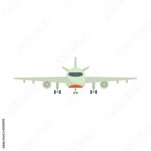 Aircraft repair plane icon flat isolated vector