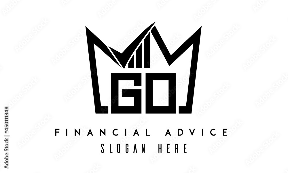 GO financial advice creative latter logo