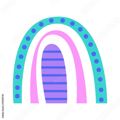 rainbow arch minimalist boho element icon.