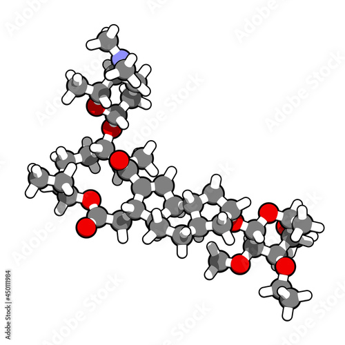 Spinetoram insecticide molecule. 3D rendering. photo