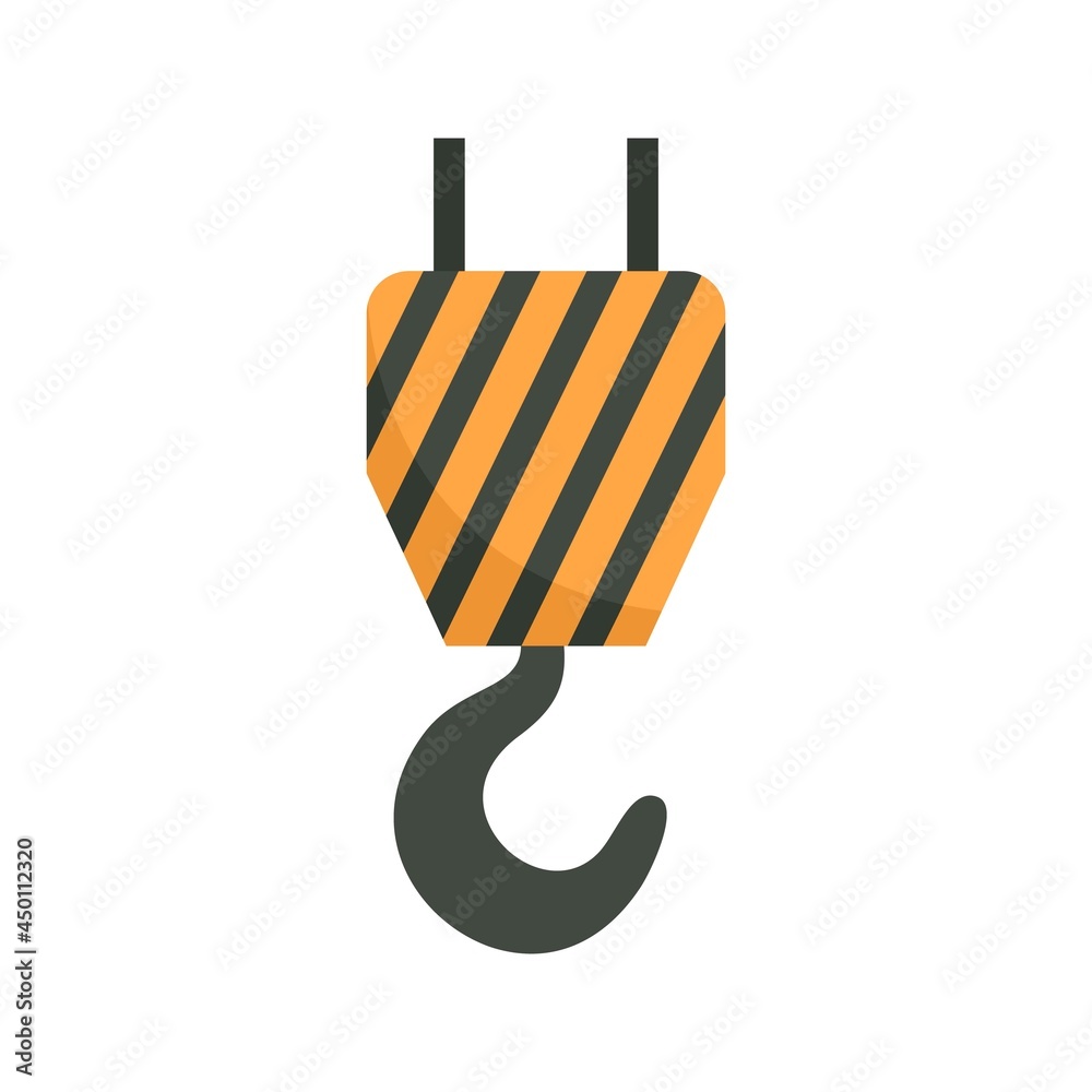 Aircraft repair crane hook icon flat isolated vector Aircraft repair crane hook icon flat isolated vector