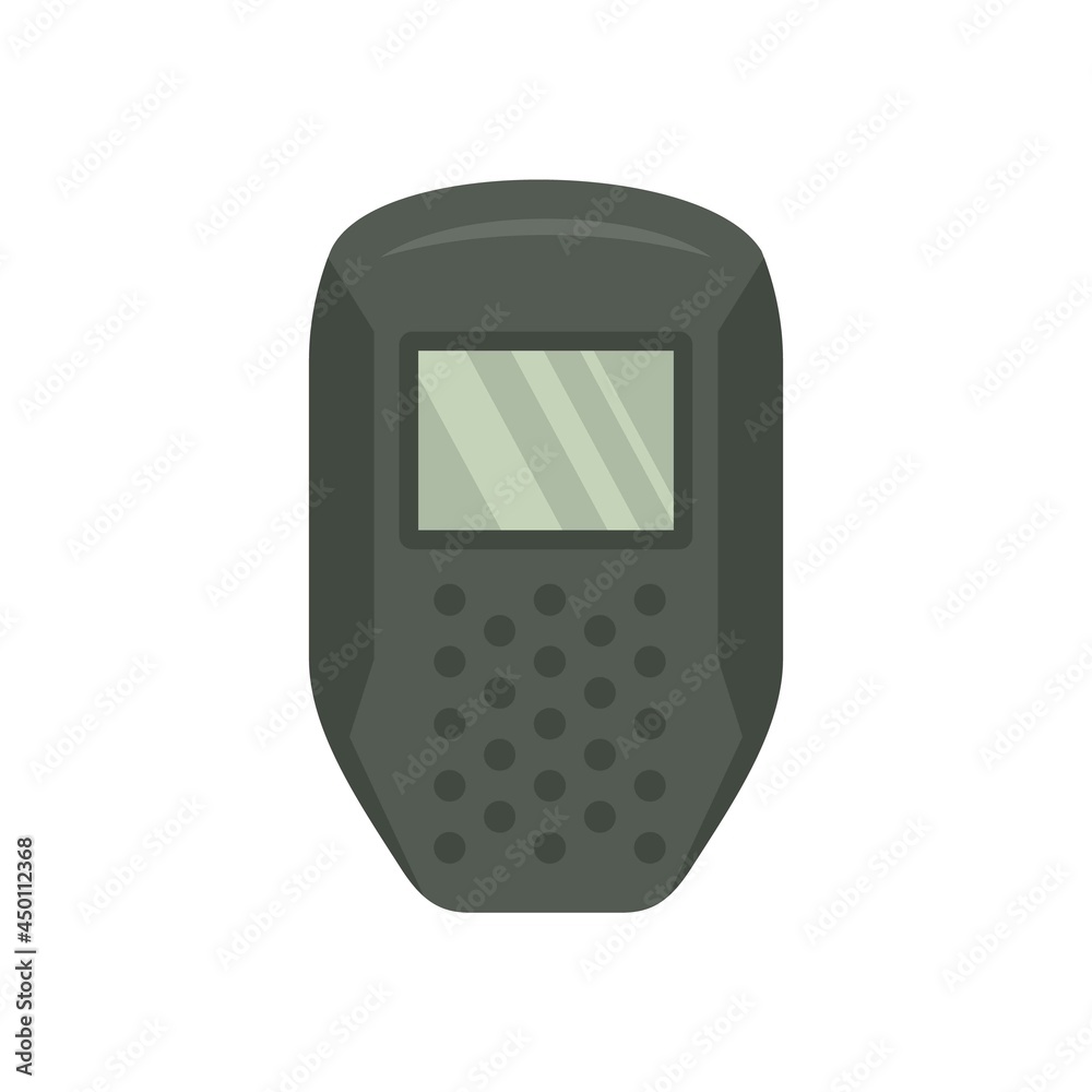 Aircraft repair welder mask icon flat isolated vector
