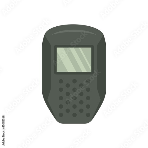Aircraft repair welder mask icon flat isolated vector