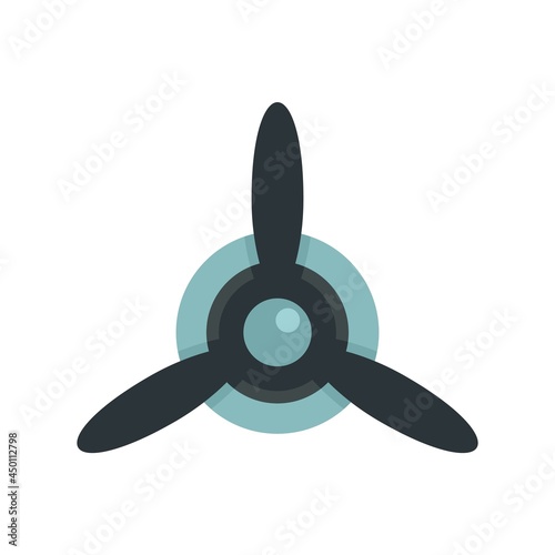 Aircraft repair motor propeller icon flat isolated vector
