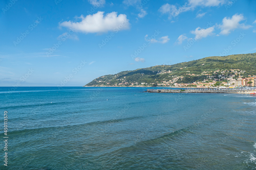 The beautiful beach of Andora in Liguria