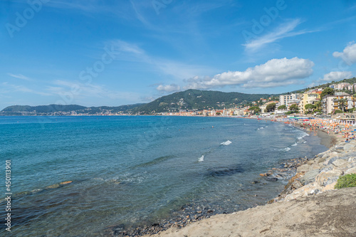 Landscape of Alassio with his beautiful beach