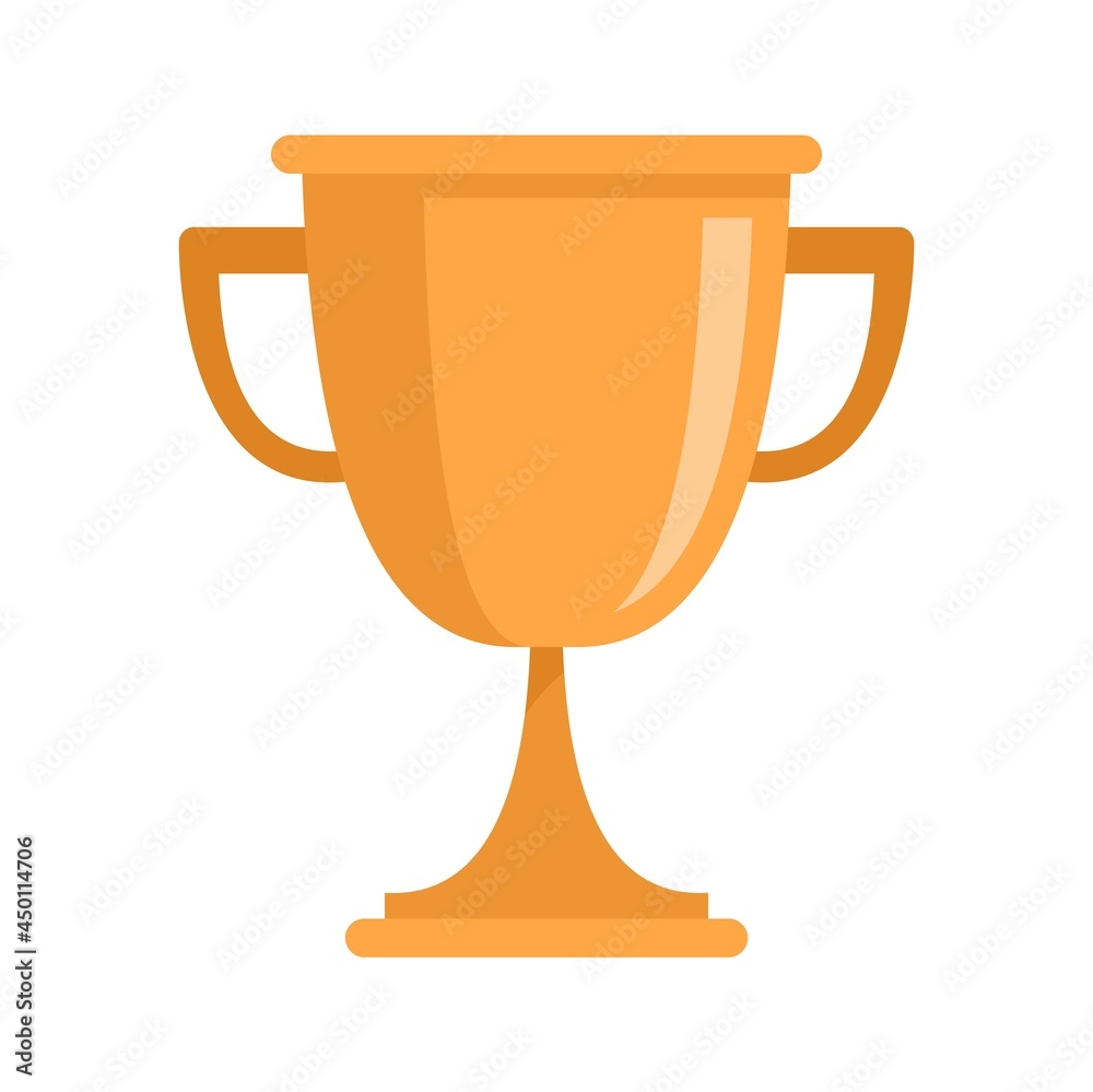 Mission gold cup icon flat isolated vector Mission gold cup icon flat isolated vector