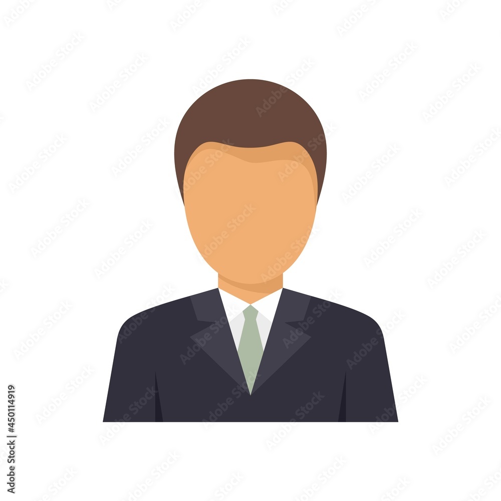 Businessman mission icon flat isolated vector Businessman mission icon flat isolated vector