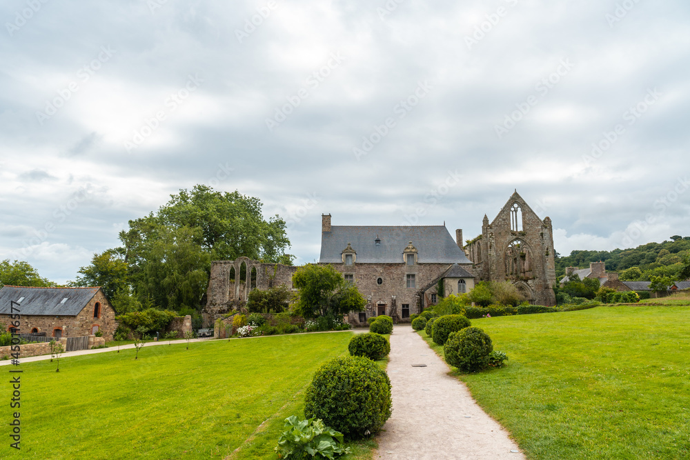 Abbaye de Beauport in the village of Paimpol, Côtes-d'Armor department, French Brittany. France