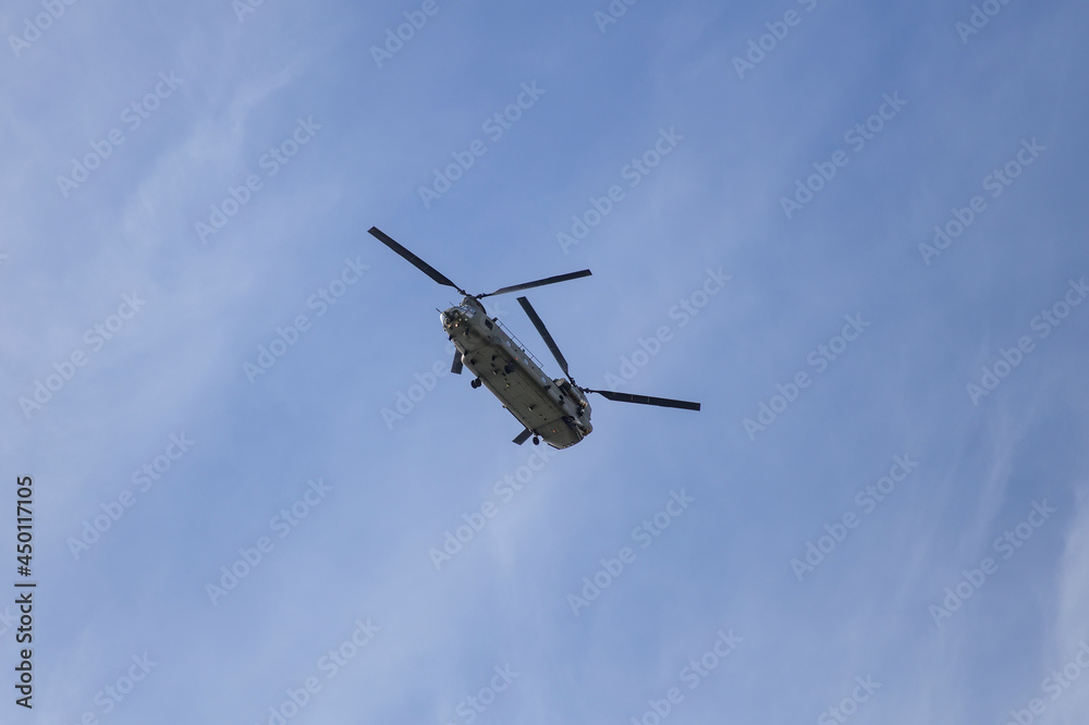 Boeing CH-47 Chinook in the sky Boeing CH-47 Chinook in the sky