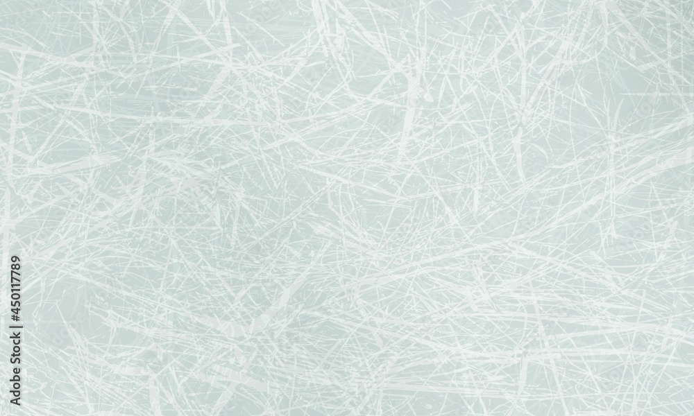 Light blue ice texture. Use as background. Cracks, cobwebs, hay, threads. Internet. Vector illustration. Basis, template, substrate for any decor, text, logo. Eps 10.