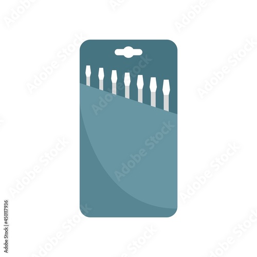Watch repair screwdriver set icon flat isolated vector