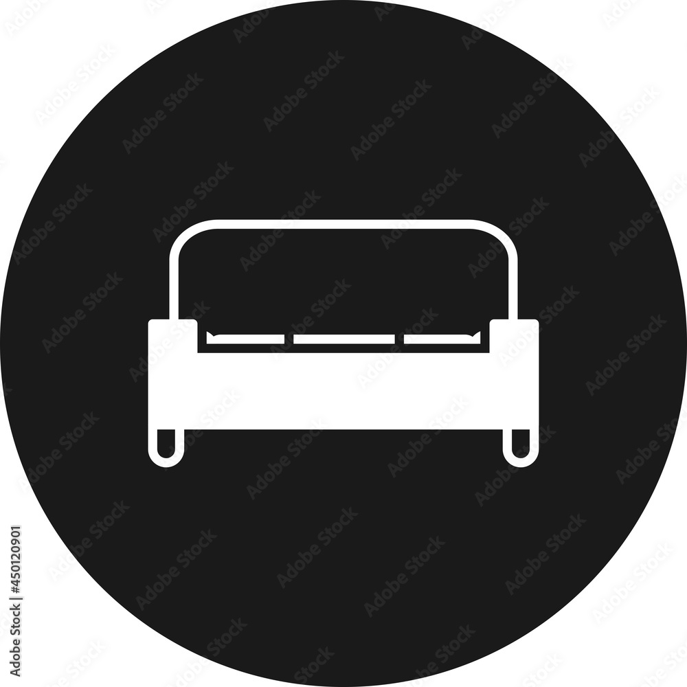 Sofa Glyph Inverted Vector Icon Design Sofa Glyph Inverted Vector Icon Design