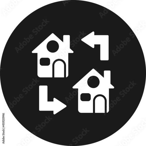 Transfer Glyph Inverted Vector Icon Design