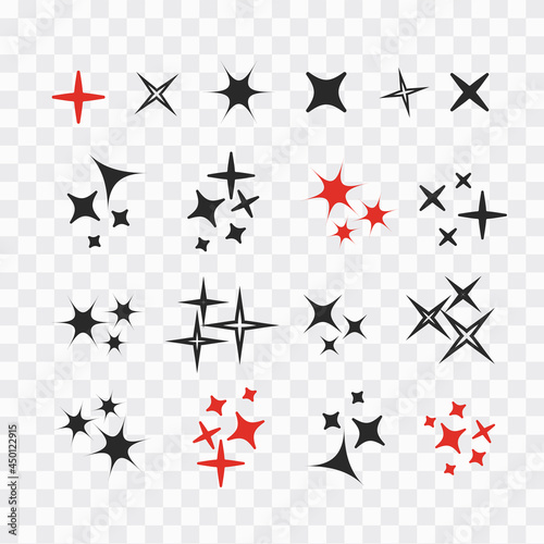 Sparkles, glowing light effect stars and bursts. Bright firework, decoration twinkle, shiny flash