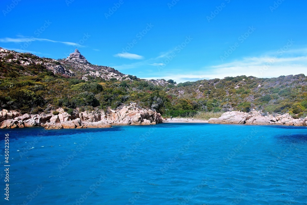 Corsica-sea coast and beach near town Bonifacio