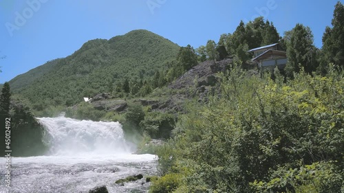 Pequeña cascada en río Truful-Truful en el sur de Chile photo