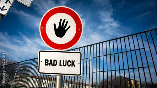 Street Sign Fortune versus Bad Luck