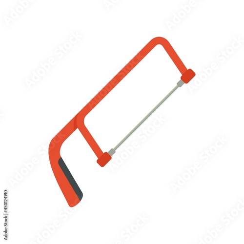 Hand hacksaw icon flat isolated vector