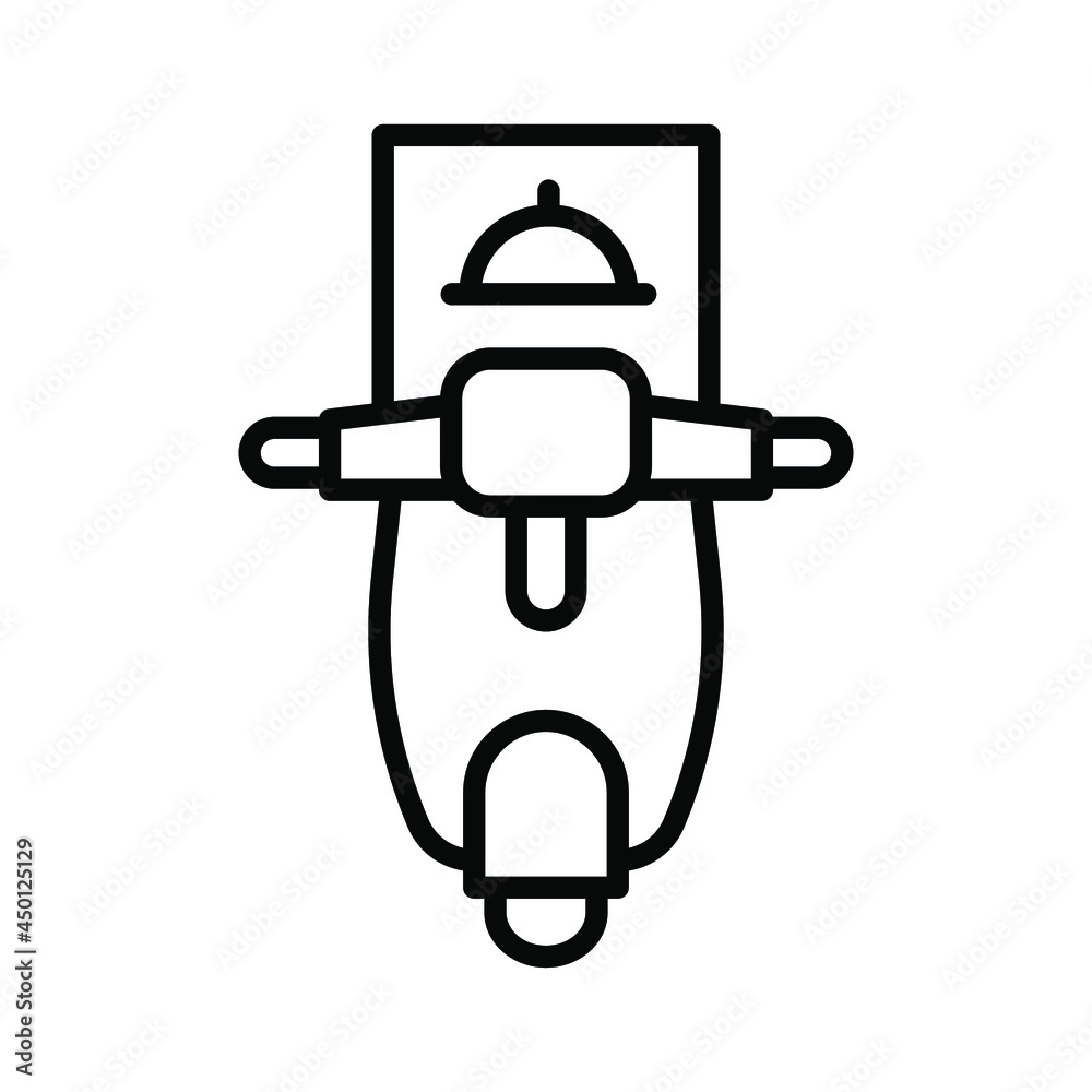 food delivery bike icon illustration vector graphic food delivery bike icon illustration vector graphic