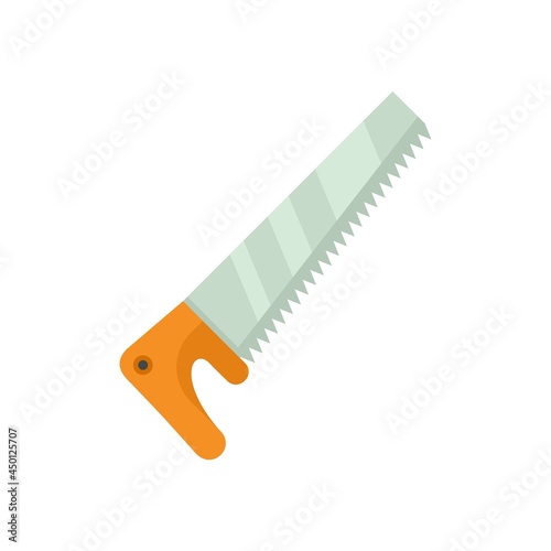 Crosscut saw icon flat isolated vector