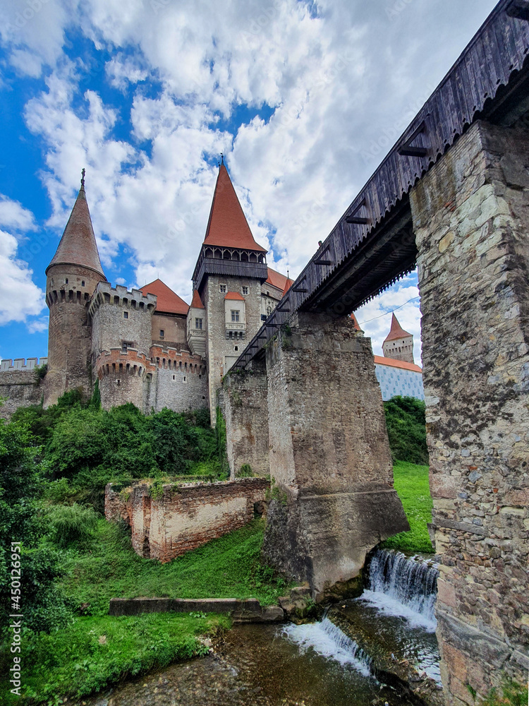 Corvin's castle from Hunedoara city - Romania