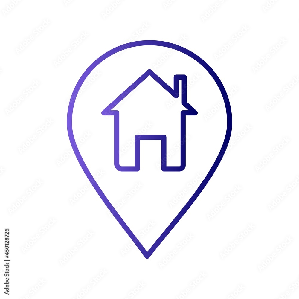 Obraz premium Location Gradient Linear Vector Icon Design