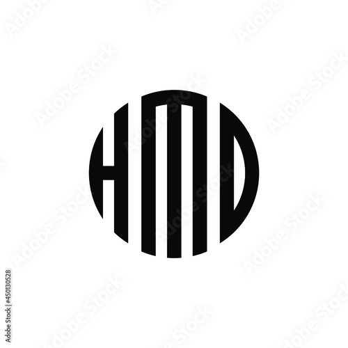 HMO letter logo design. HMO modern letter logo with black background. HMO creative  letter logo. simple and modern letter HMO logo template, HMO circle letter logo design with circle shape. HMO   photo