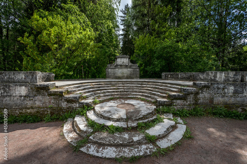 a small amphitheater in Pavlovsky park near St. Petersburg photo