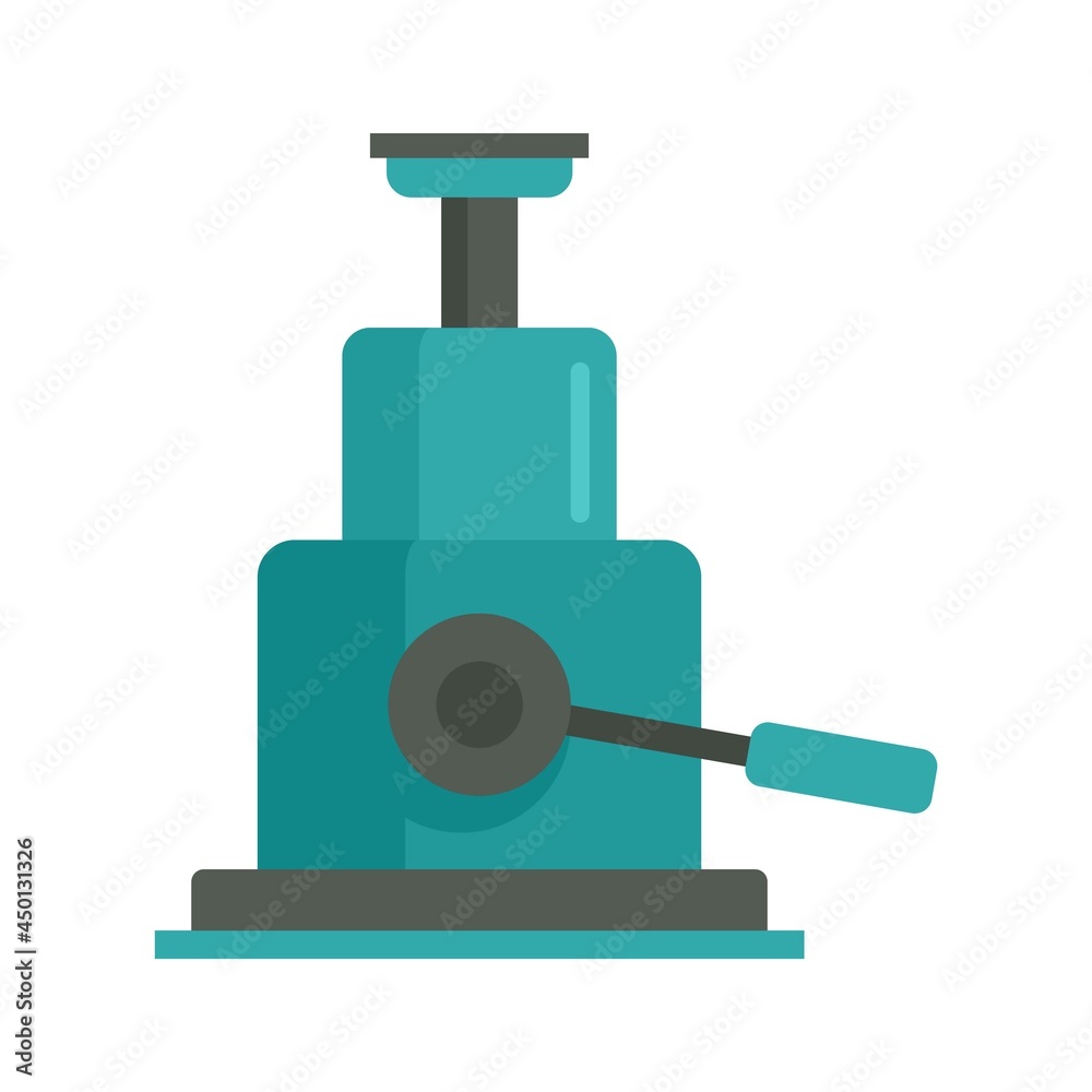 Hydraulic car jack-screw icon flat isolated vector Hydraulic car jack-screw icon flat isolated vector
