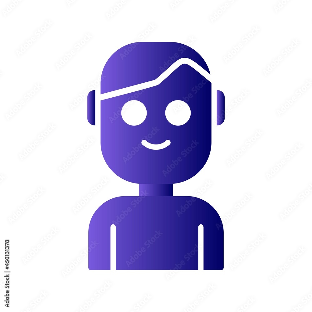 Agent Glyph Gradient Linear Vector Icon Design
