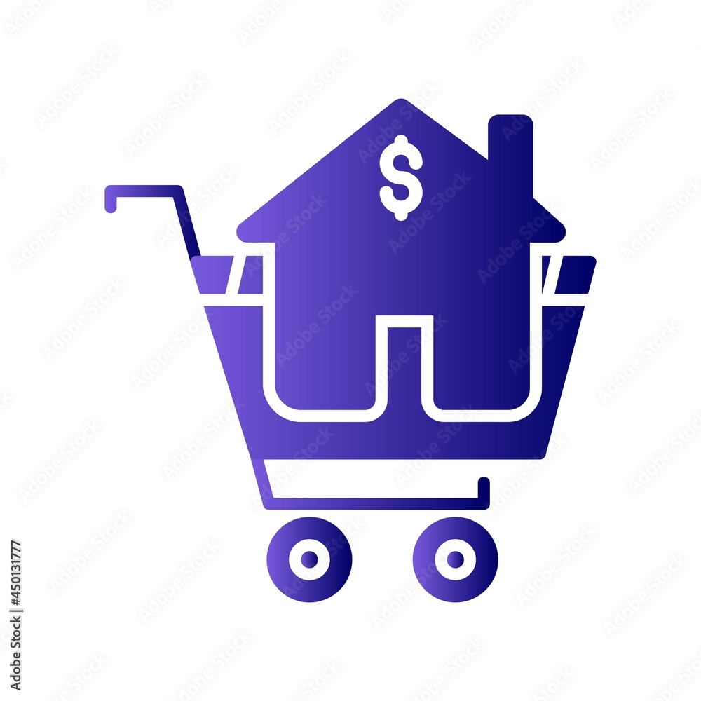 Online Property Glyph Gradient Linear Vector Icon Design Online Property Glyph Gradient Linear Vector Icon Design