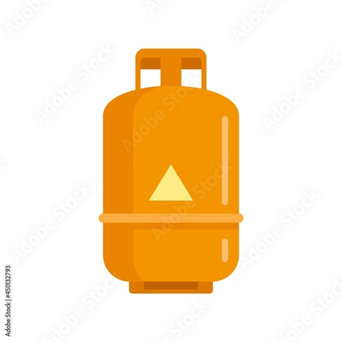 Gas cylinder propane icon flat isolated vector