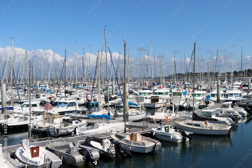 boats in marina in Piriac sur Mer 