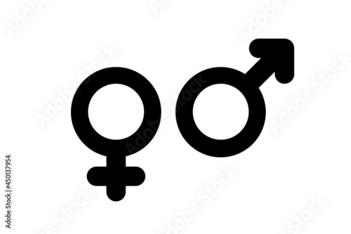male and female symbol pictograms on a white background.