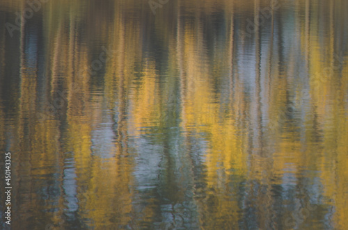abstract reflection in yellow and blue color background