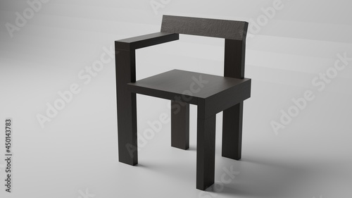 3D rendering of isolated modern Takeshi chair
