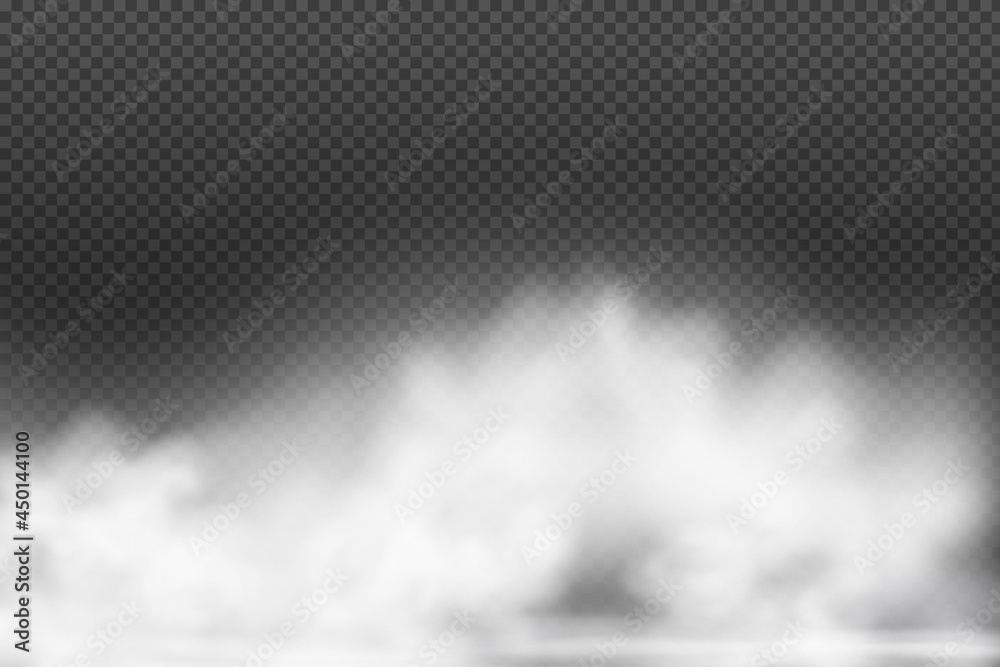 White vector cloudiness ,fog or smoke on dark checkered background.