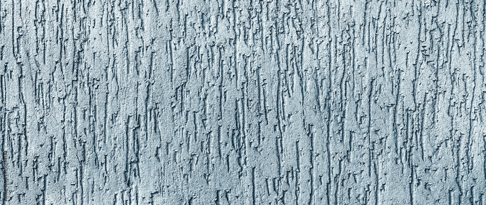 Textured surface coat plaster walls grey color. Panorama. Banner.