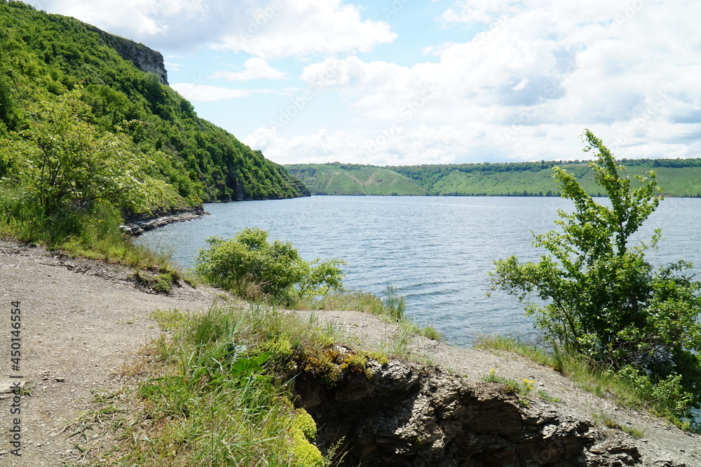 Sandy beach in the Bakota nature reserve, on the banks of the Dniester reservoir. Sandy beach in the Bakota nature reserve, on the banks of the Dniester reservoir.