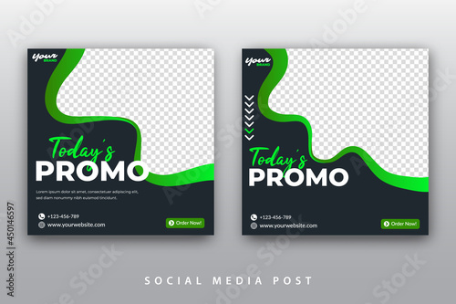 Promotional social media post design 