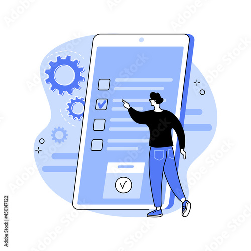 Electronic voting abstract concept vector illustration.